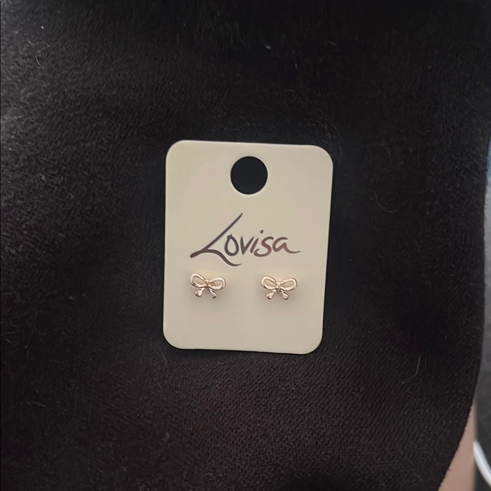 Gold Bow Earrings